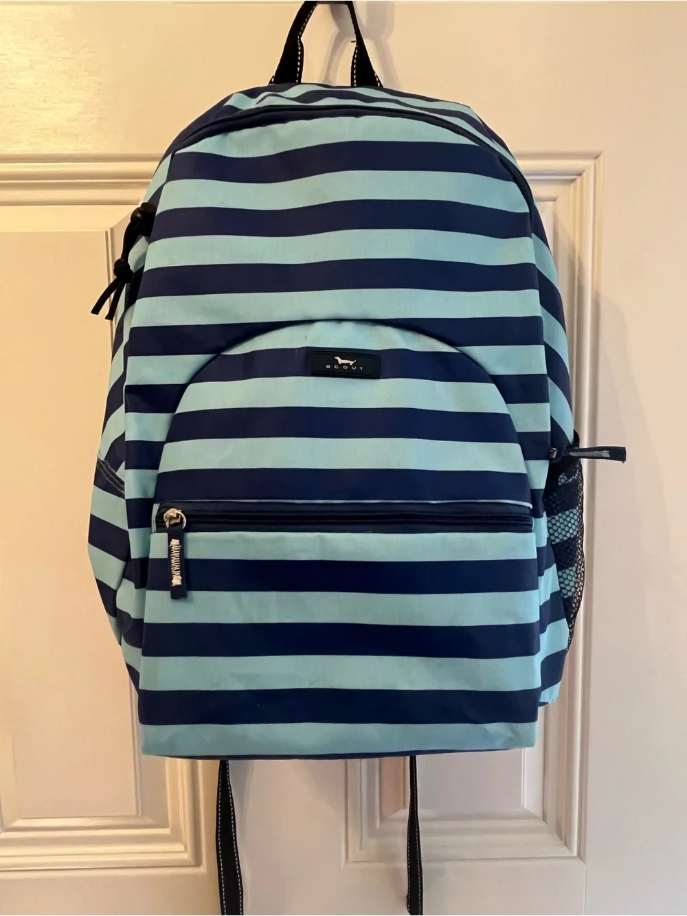 Scout Blue and Navy Striped Backpack
